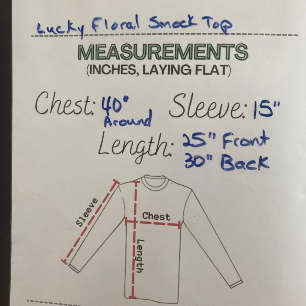 Lucky Brand Floral Smock Tunic Top size Medium - Picture 9 of 9